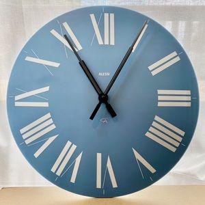 Alessi Firenze Italian Wall Clock - Blue